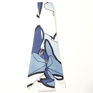 ⤵️⤵️1pc Blue Arts Design Satin Scarves